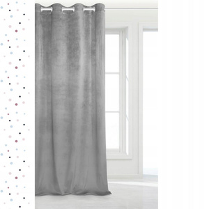 Curtain 140 x 250 Decorative Velvet Soft Ash