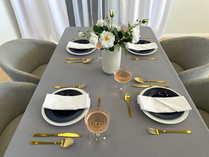 Tablecloth 140x200 Stain-Resistant Surbo Light Gray