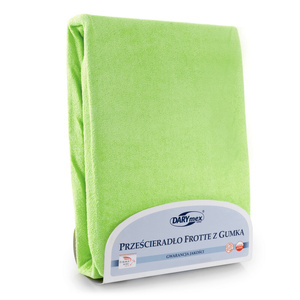 Terry sheet with elastic 051_D Green 200x220