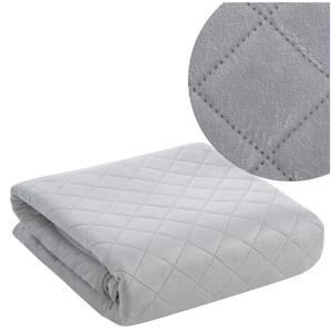 Bedspread 170 x 210 Quilted Velvet Luiz5 J.Silver
