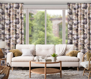 Curtain 140 x 270 Decorative Velvet Lotus Beige+Zie