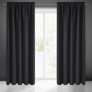 Curtain 135 x 270 Decorative Blackout Logan Black