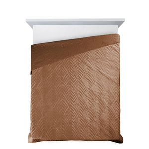 Bedspread 200 x 220 Quilted Velvet Luiz6 Brick