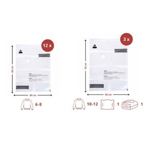 Noah 15 Piece Vacuum Bag Set + Pump