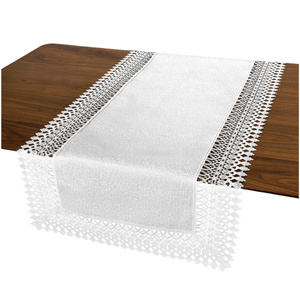 Stain-Resistant Runner 90 x 150 with Guipure 2017 White
