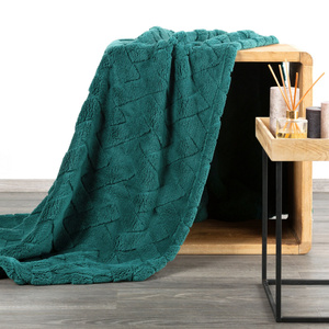 70 x 160 Plush Blanket Herringbone Caro C. Green