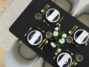 Tablecloth 150x350 Stain-Resistant Surbo Black