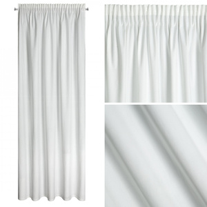 Curtain 140 x 270 Decorative Velvet Melanie White
