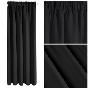 Curtain 135 x 270 Decorative Blackout Logan Black