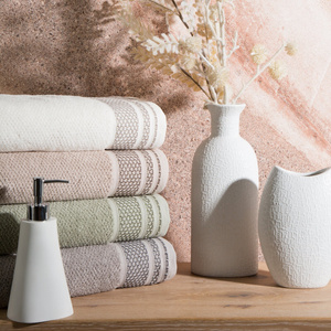 Towel 70 x 140 Bath Frotte Suzana 01 Silver