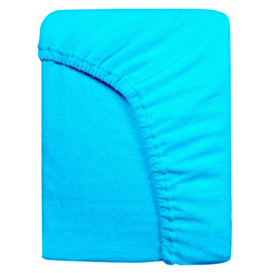 Terry sheet with elastic 011_D Turquoise 80x140