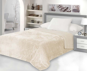 Double Sided Capri Bedspread Beige 200x220
