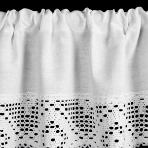 Isaac Decorative Curtain on Tape 30 x 150 White