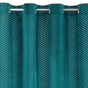 Velvet Lussi Curtain 140 x 250 Dark Turquoise