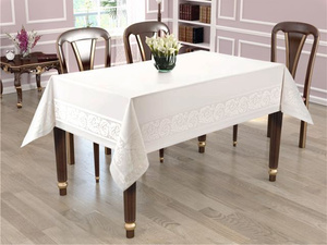 Teflon tablecloth Laura 320 White 140x200