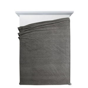 Blanket 200 x 220 Microfiber Embossed Lisa Steel