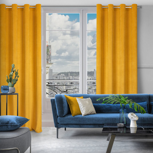 Velvet Eliza Curtain 140 x 250 Przel Mustard