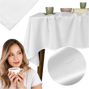 Tablecloth 140x220 Stain-Resistant Surbo White