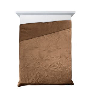 Bedspread 170 x 210 Quilted Velvet Luiz4 Brick