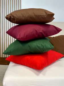 Cotton pillowcase 50 x 70 Solid Ola Graphite Graphite