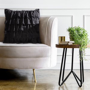 Decorative Daisy Steel 45 x 45 pillowcase