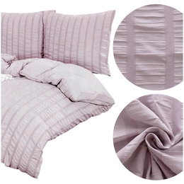 Bedding 200 x 220 3pc Single Stripe Bark Clea 05