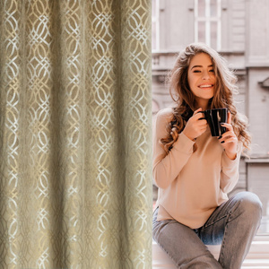 Curtain 140 x 250 Decorative Velvet Areta Beige