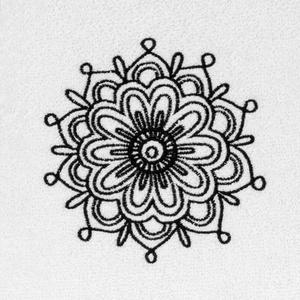 Towel Set 3pcs. Rosette 380 White+Black