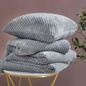 Blanket 200 x 220 Microfiber Jacquard Monte Grey