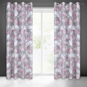 Curtain 140 x 250 Decorative Sherry Silver+Pink