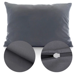 Cotton pillowcase 50 x 70 Solid Ola Graphite Graphite