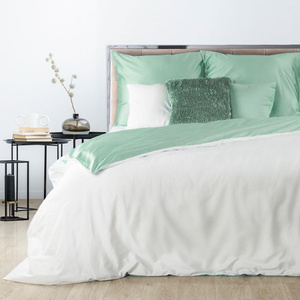 Bedding 140 x 200 2cz Satinova Nova3 White + Mint