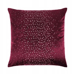 45 x 45 Decorative Velvet Shiny Maroon Pillowcase