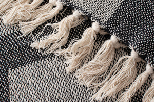 Blanket 150 x 200 Cotton Boho Aredo 11 Black