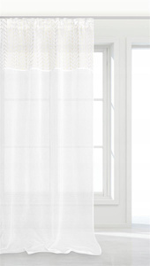 Curtain 140 x 270 Decorative Nord Tape White