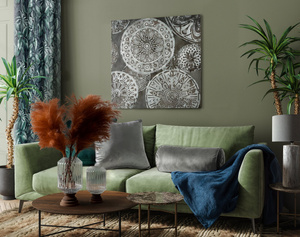 Curtain 140 x 250 Decorative Velvet Palermo Green