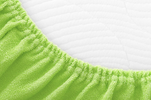 Terry sheet with elastic 051_D Green 200x220