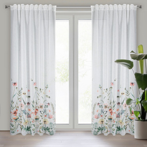 Curtain 140 x 270 Decorative Dolly White+Green