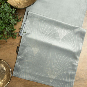 35 x 140 Decorative Velvet Blink14 Silver Runner