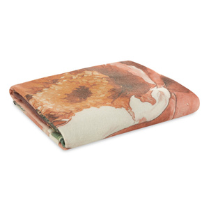 Blanket 150 x 200 Cotton Acrylic Chloe Orange+Cream