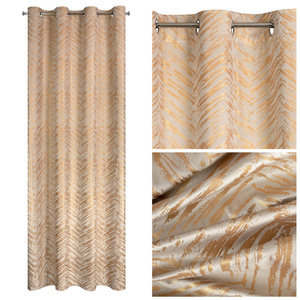 Curtain 140 x 250 Decorative Velvet Sara Cream+Gold