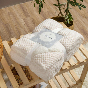 Blanket 150 x 200 Microfiber Lamb Sherpa Cream