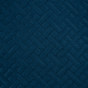 170 x 210 Quilted Velvet Bedspread Luiz5 Navy Blue