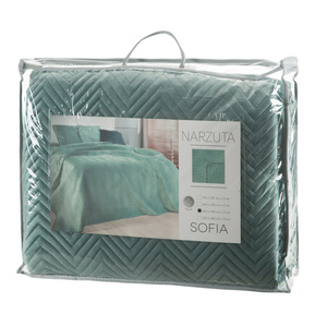 170 x 210 Decorative Velour Sofia Mint Bedspread