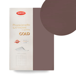 140 x 200 Satin sheet with elastic Gold 18