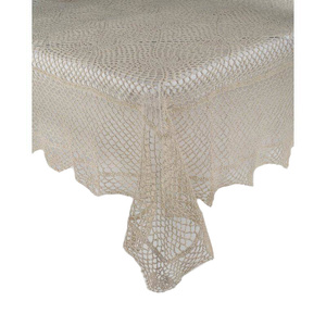 Oval Tablecloth 140 x 260 Crochet Pattern 021 Beige