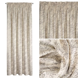 Curtain 140 x 270 Decorative Velvet Rivia Cream