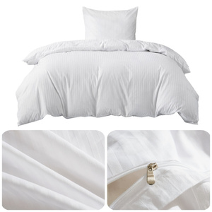 Bedding 140 x 200 2pc Cotton Adamash White