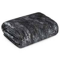 Quilt 170 x 210 Quilted Velvet Blink3 Black+Silver