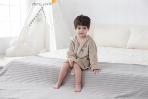 Children's Bathrobe with Hood M 120 Doggie